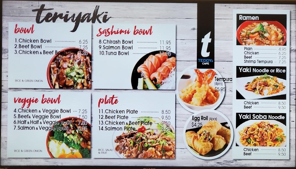 Teddy's Cafe | Teriyaki, Burger & Sushi Menu image 3